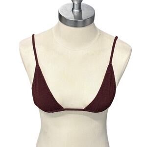 BELLE Siempre Bikini Top Brown/Wine Women’s Size S BLLE-WX13